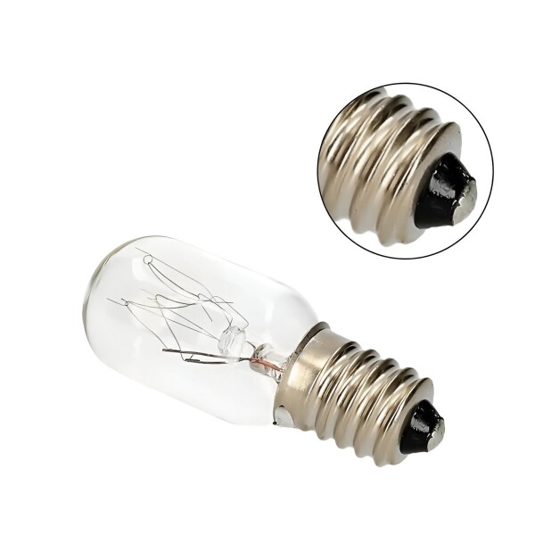 Lampara E14 Para Horno Heladera Lampara Sal 15W Luz Calidad Transparente