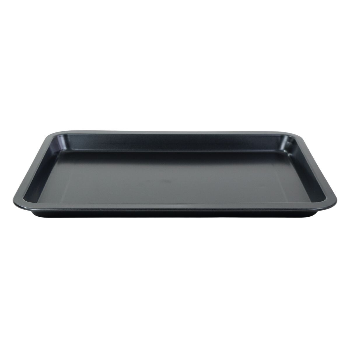 Asadera chata rectangular negra 