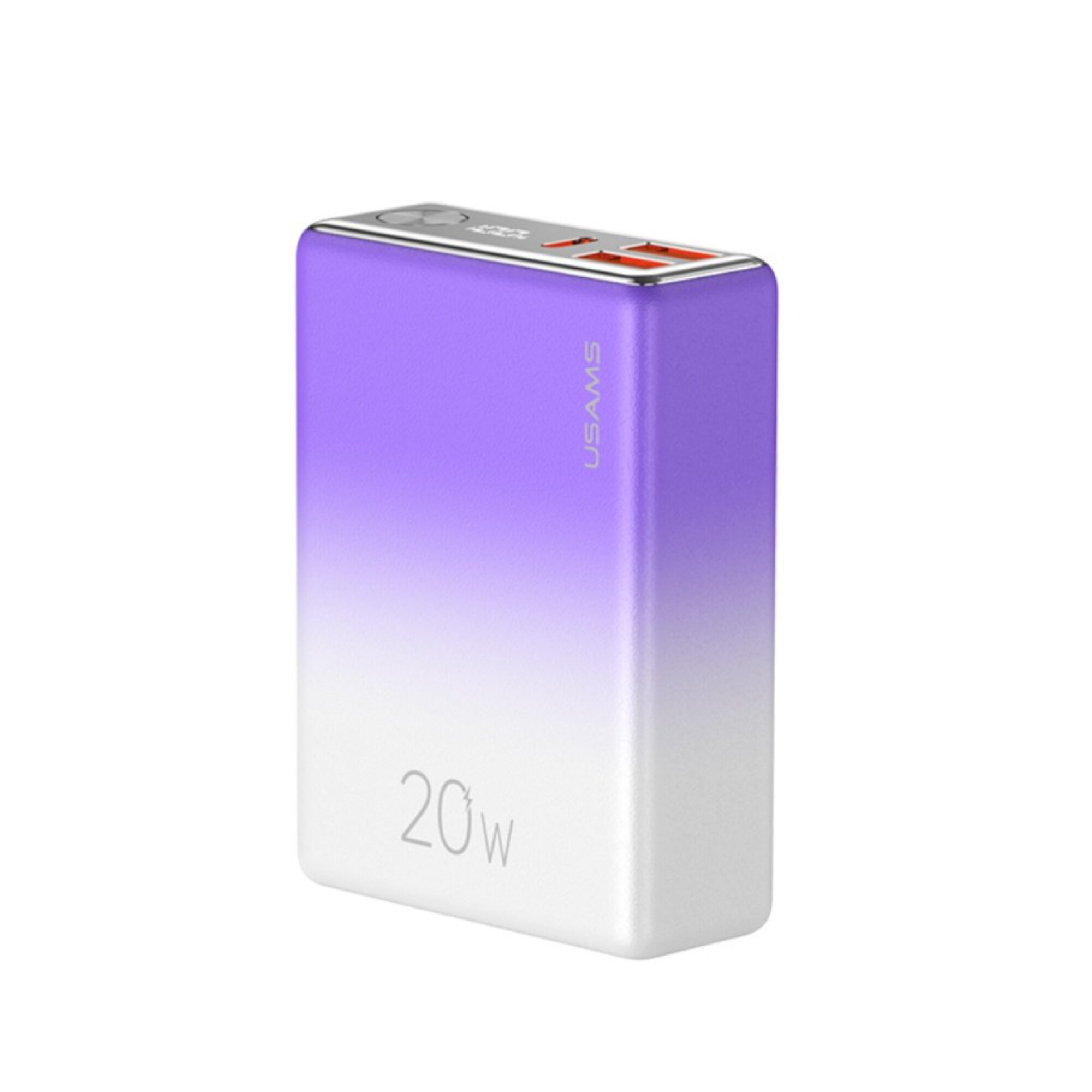 Bateria Cargador Portatil Power Bank 10000mah Usams 20w Ax ® - Variante  Color Violeta — Atrix