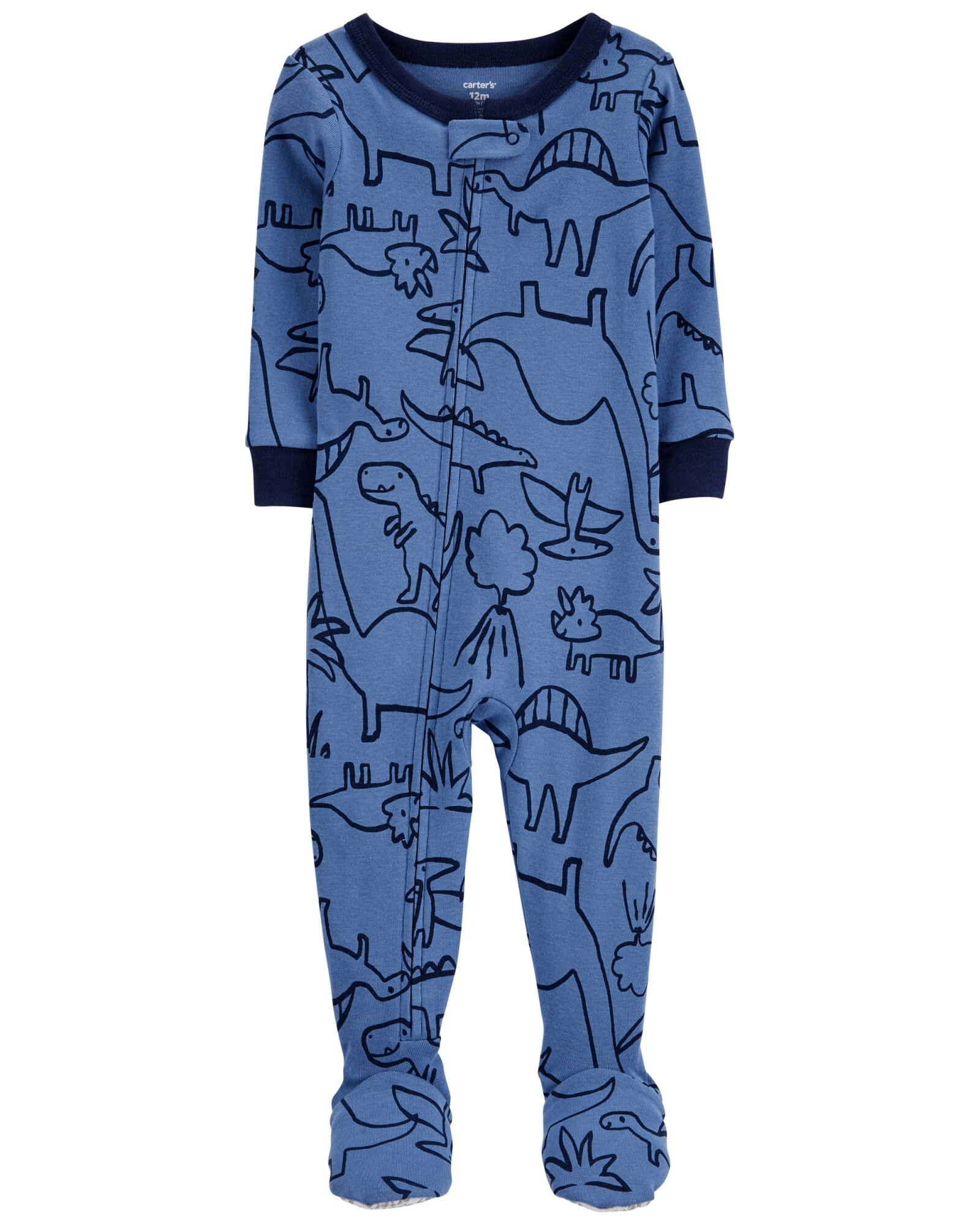 Pijama de una pieza de algodón con pie 0