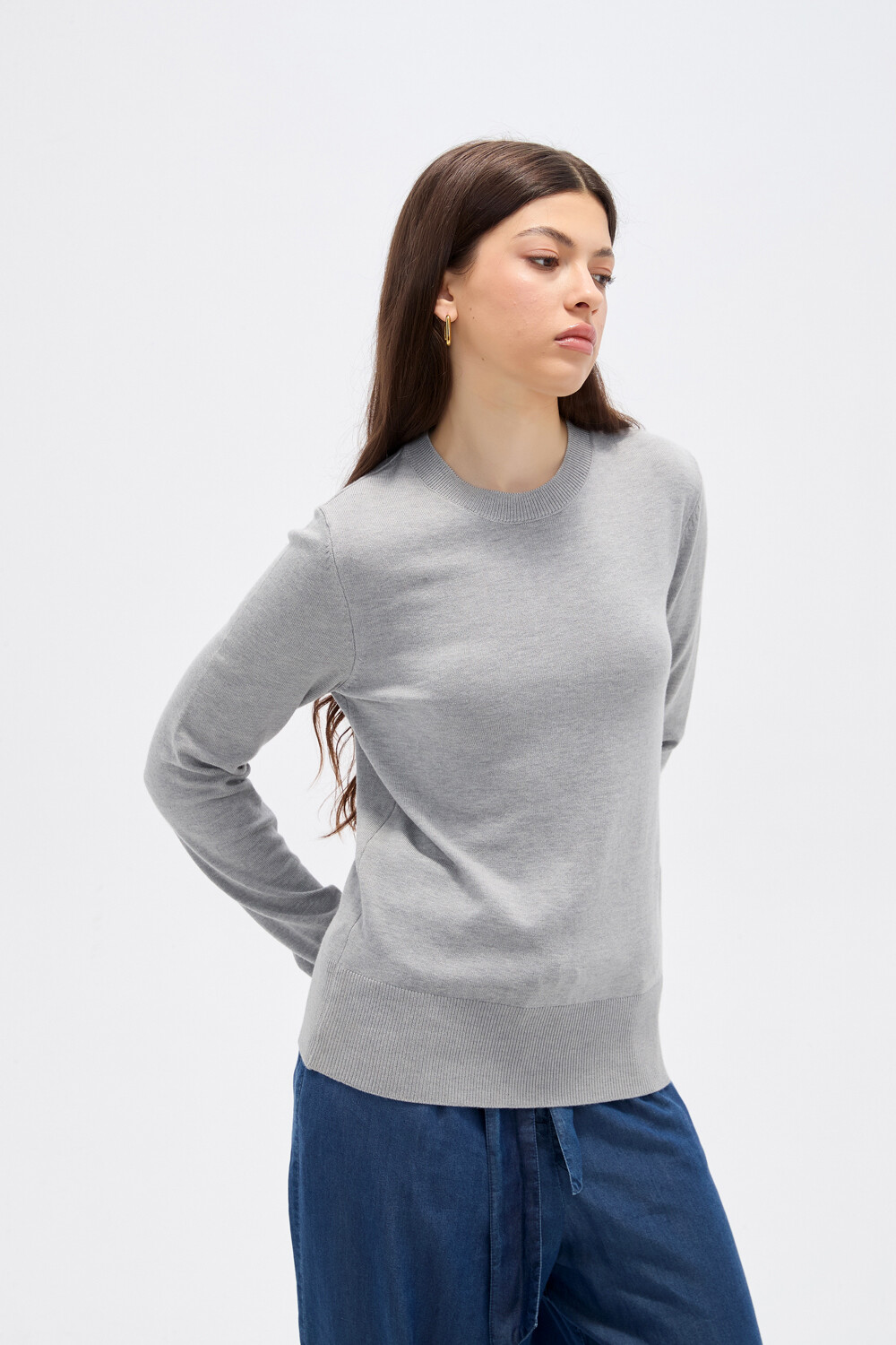 Sweater Tiral Gris Melange Medio
