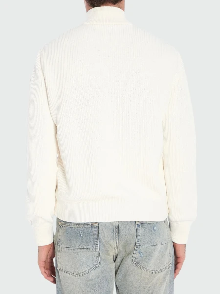 Moncler - Cárdigan acolchado con cremallera y red Blanco