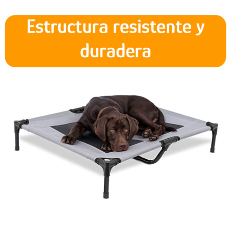 Cama Catre Plegable P/Mascotas 120x92cm Reforzada Portátil Gris