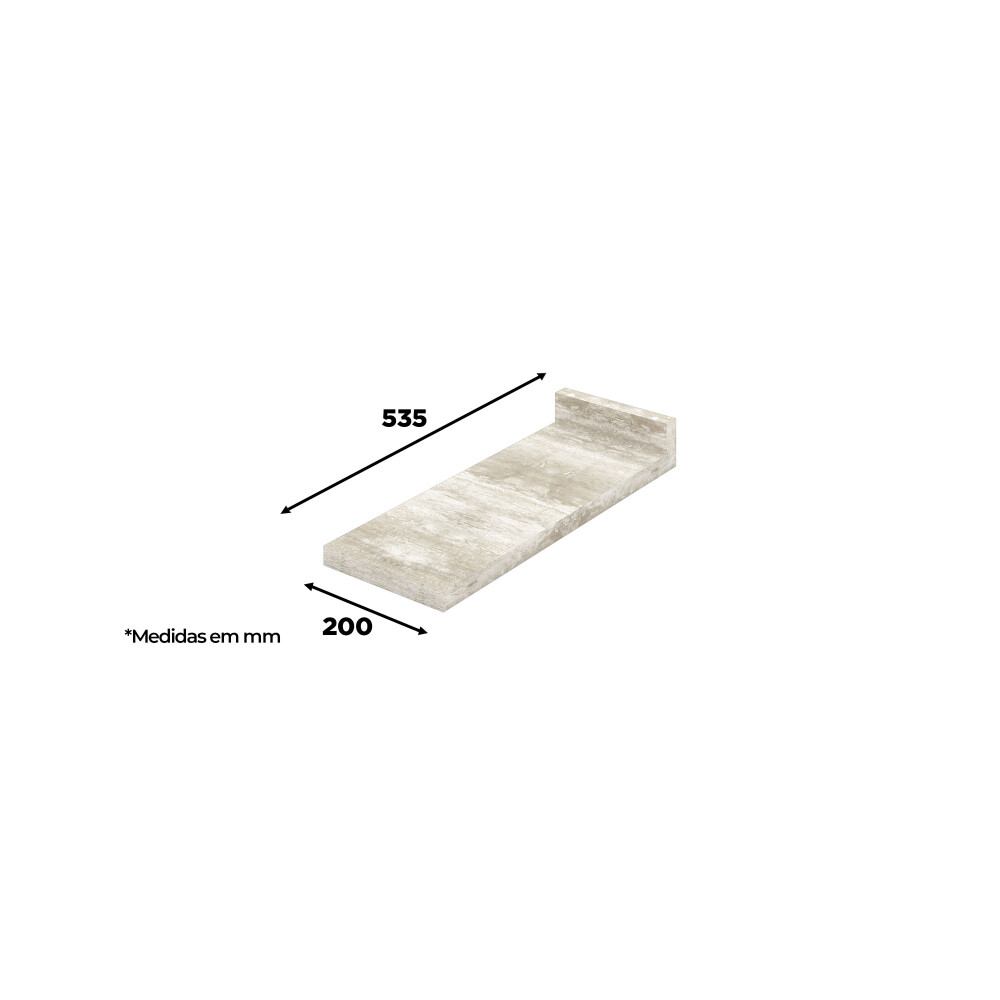 MESADA TAPA PARA COCINA 20 CM MDP GRIS AMERICANA