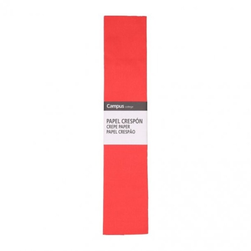 Papel Crepé Campus Rojo 50Cm x2M 20 Grs #Papel Crepé Campus Rojo 50Cm X 2M 20 Grs