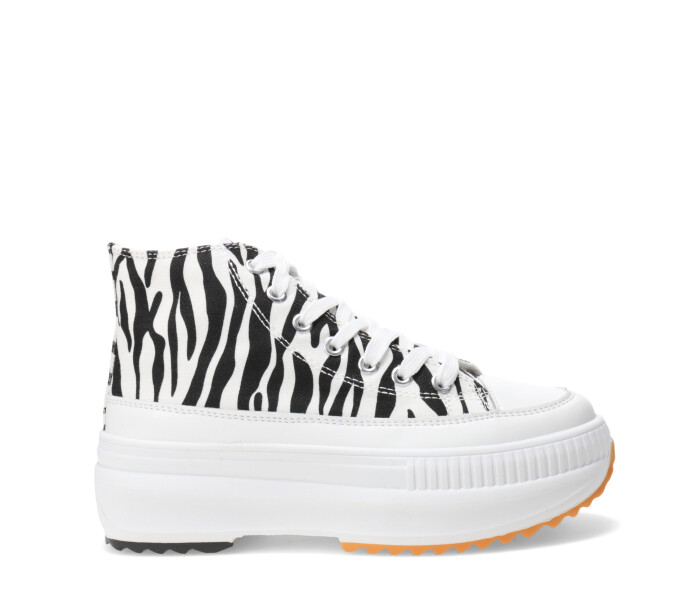 Deportivo DERTY acordonado con plataforma Animal Print