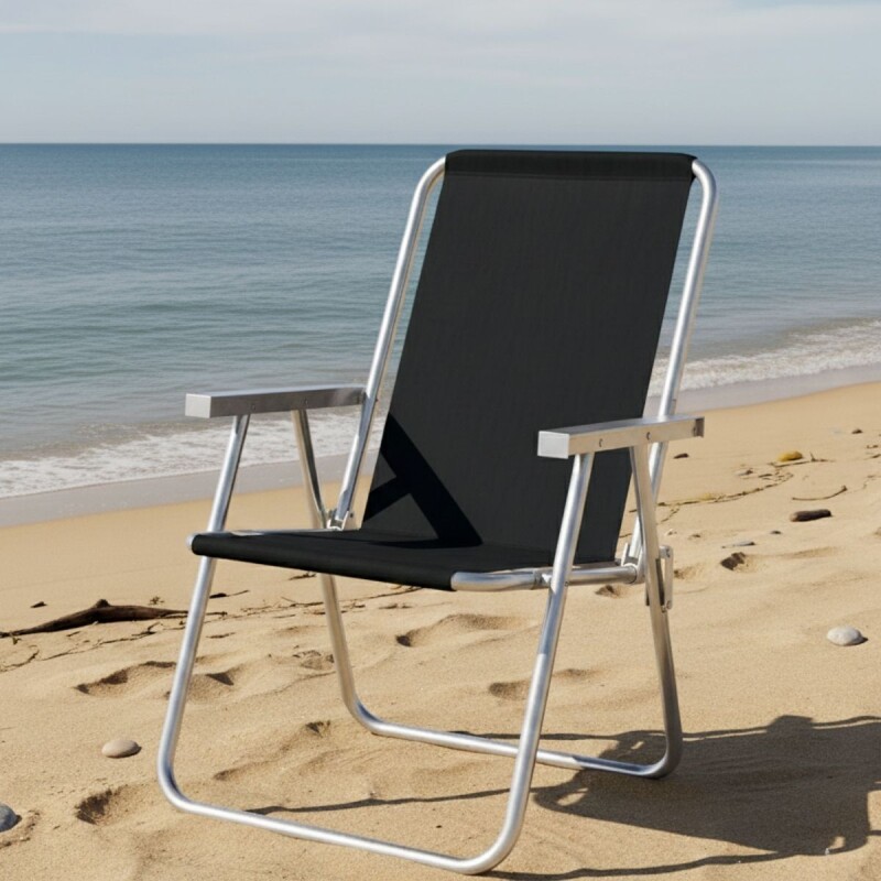 Silla Alta Conforto Aluminio NEGRO