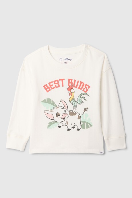 Remera Moana Manga Larga Toddler Niña New Off White