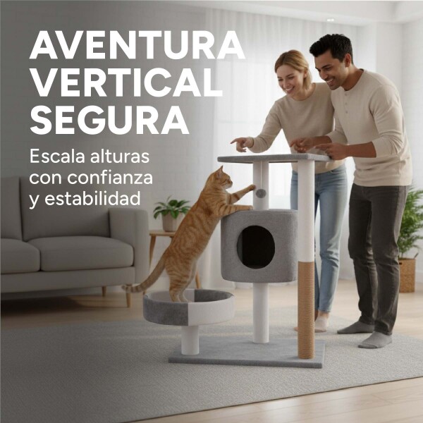 Gimnasio Rascador Para Gato Cama Torre Casa 3 Pisos Raton Gimnasio Rascador Para Gato Cama Torre Casa 3 Pisos Raton