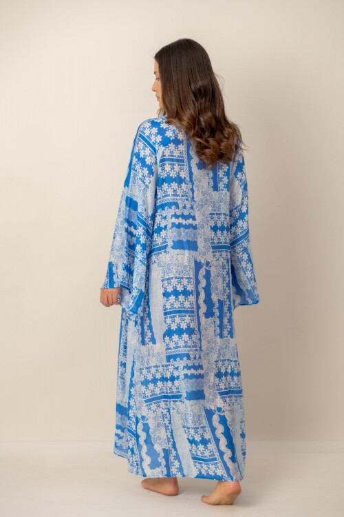 Vestido Estampa Azul