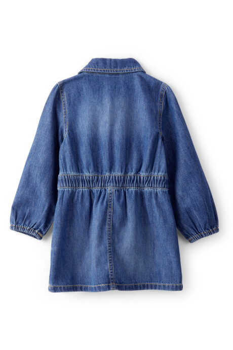 Vestido jean con botones Sin color
