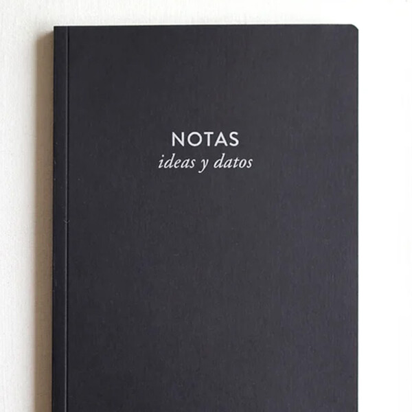 Cuaderno notas, ideas y datos. Hojas con puntos