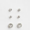 Aros Sets Con strass Set De Aros Con Strass - Plateado
