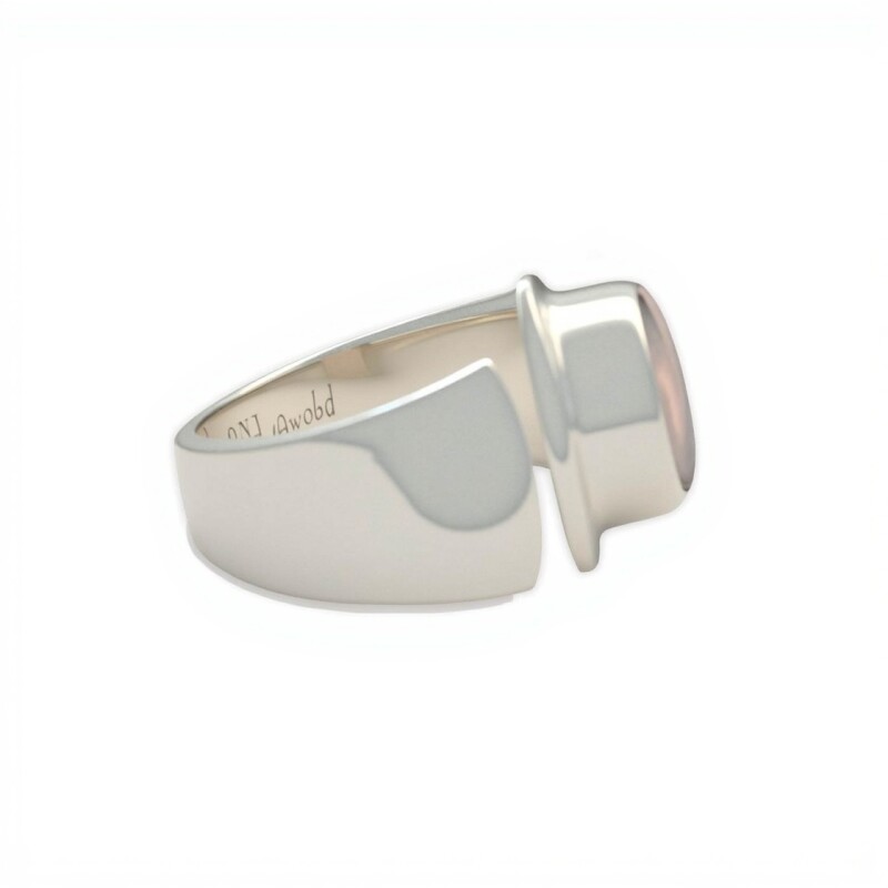 Anillo Punto-Plata 925-Con Cuarzo Rosa -AN4657 conpiedra