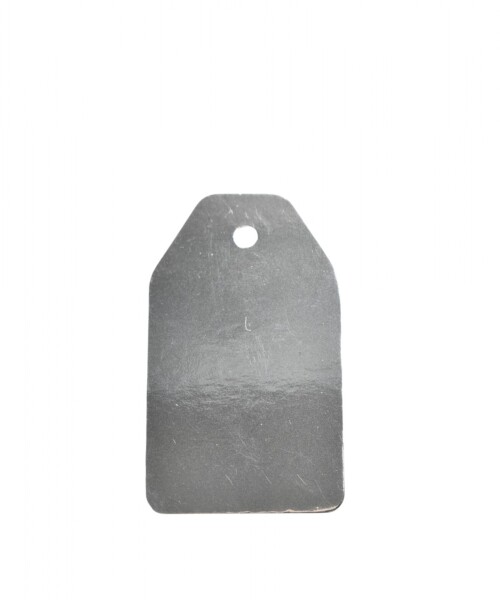 Tag rectangular liso 5x8,5 PLATA LAMINADO