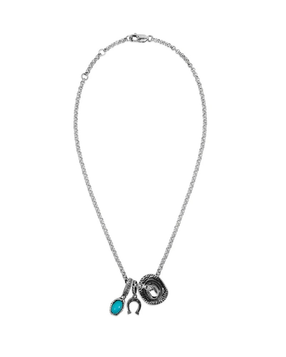 Twojeys Collar Hat Stone Plata 925 + Piedra Preciosa 