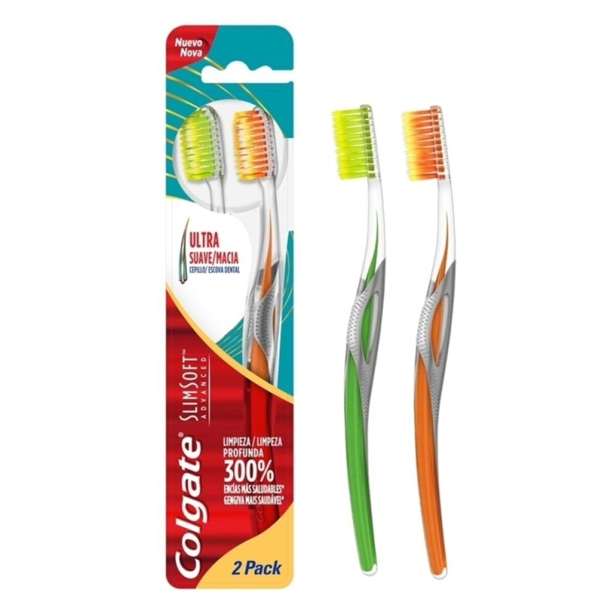 Cepillo De Dientes Colgate Slim Soft Advanced 2 U 