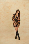 VESTIDO VALENTINA MINI SEPIA BLOOM VESTIDO VALENTINA MINI SEPIA BLOOM