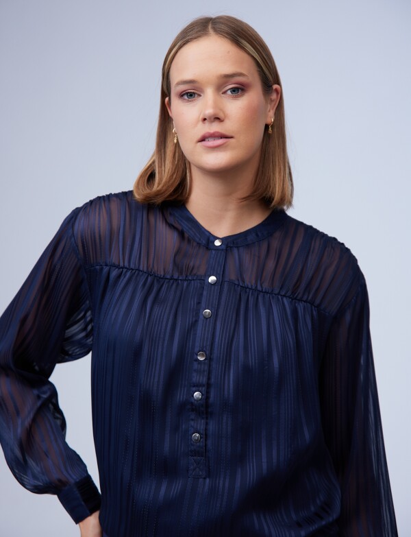 Blusa Chiffon AZUL