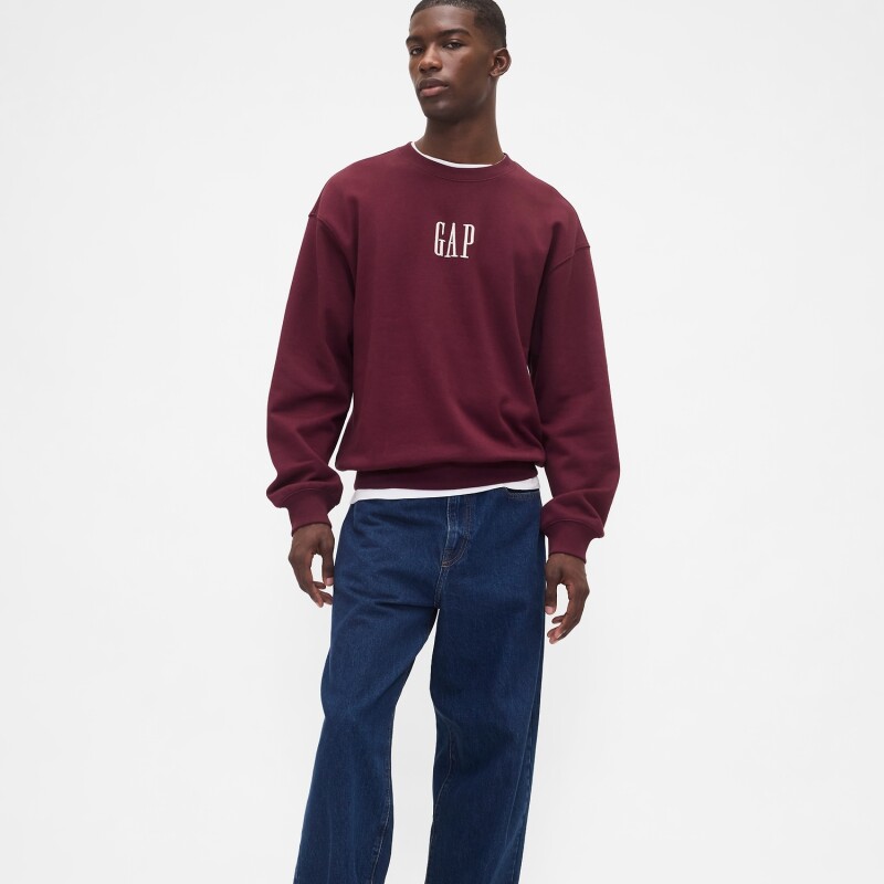 CORP LOGO CREW TUSCAN RED