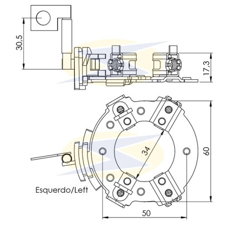 PORTA CARBONES - AGRALE MAQUINARIA AGRICOLA ISKRA 12V 6x12x11mm UNIFAP PORTA CARBONES - AGRALE MAQUINARIA AGRICOLA ISKRA 12V 6x12x11mm UNIFAP