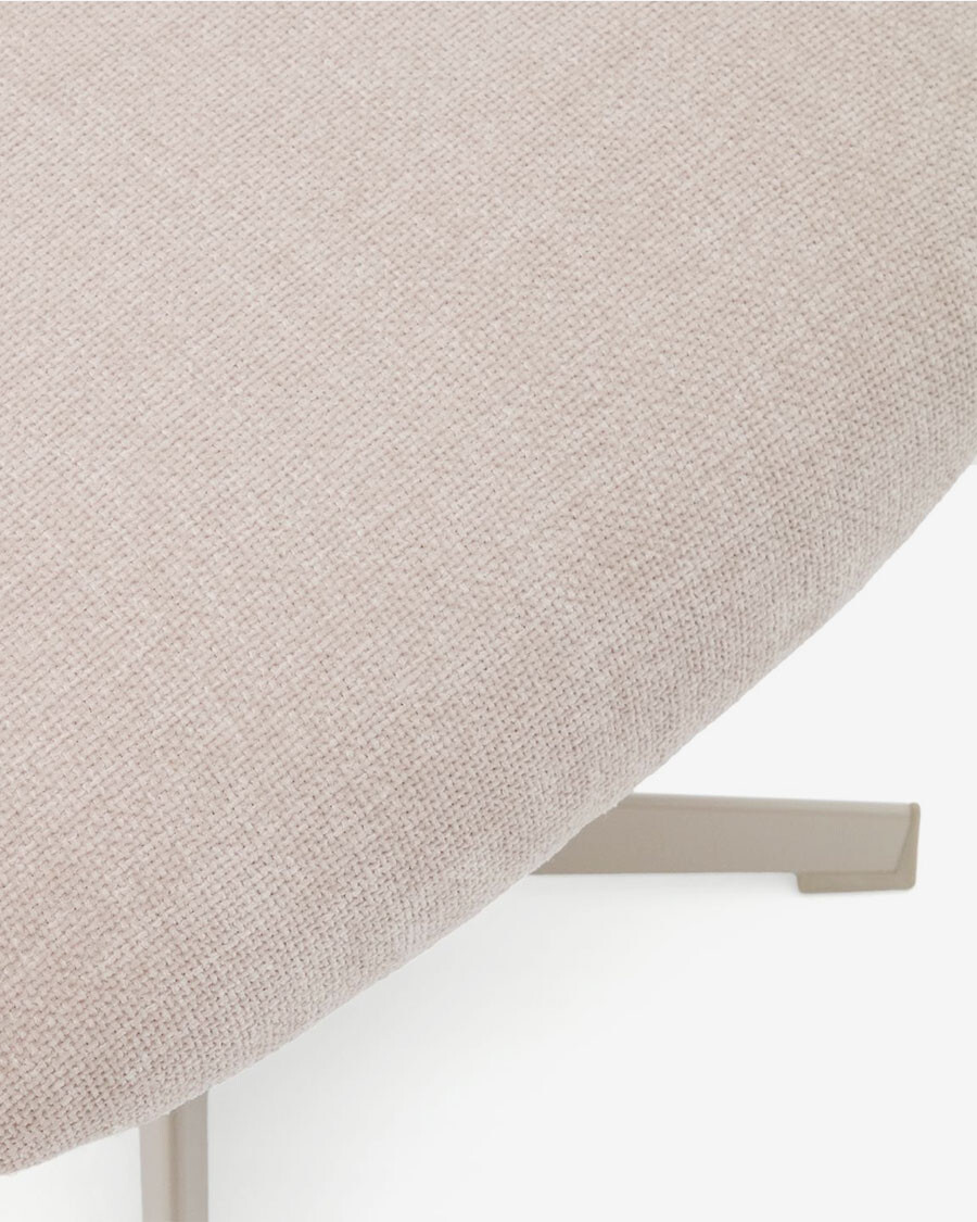 Reposapiés Jaspe beige y metal con acabado gris FSC 100%