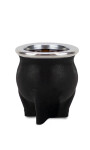 MATE DE CERÁMICA CHICO DELTA ENGRASADO NEGRO
