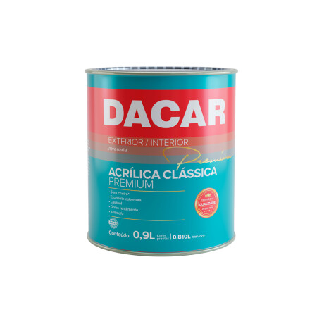 DACAR LATEX ACRILICO PREMIUM BASE P/T 0.9 LITROS Dacar Latex Acrilico Premium Base P/t 0.9 Litros