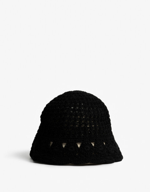 Sombreros Playa Piluso Tejido Crochet - Negro
