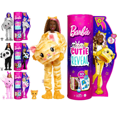 Muñeca Barbie Cutie Reveal Con Disfraz + Accesorios Barbie Gato
