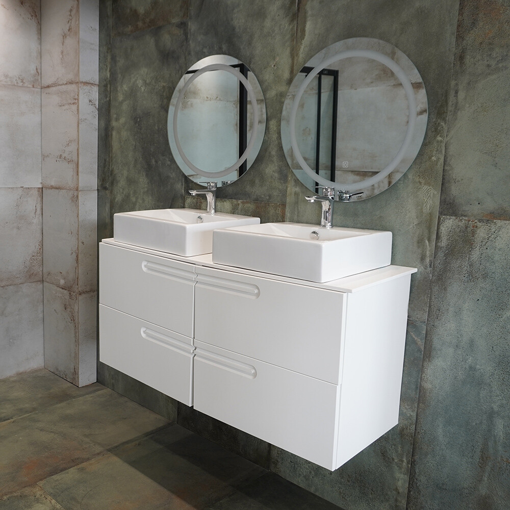 MUEBLE DE BAÑO ECONIC 120 CM BLANCO MATE CON ENCIMERA Mueble De Baño Econic 120 Cm Blanco Mate Con Encimera