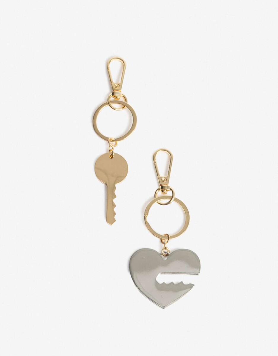 Set De Llavero Regalable Biplating - Dorado 