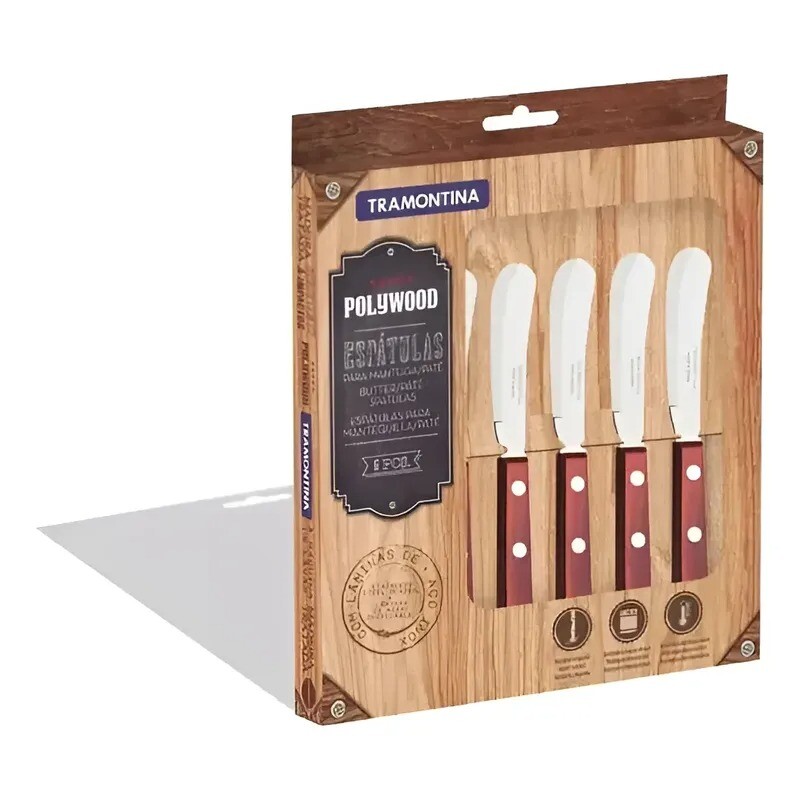 Juego de 6 Espatulas para Manteca - 21199/780 - TRAMONTINA Juego de 6 Espatulas para Manteca - 21199/780 - TRAMONTINA