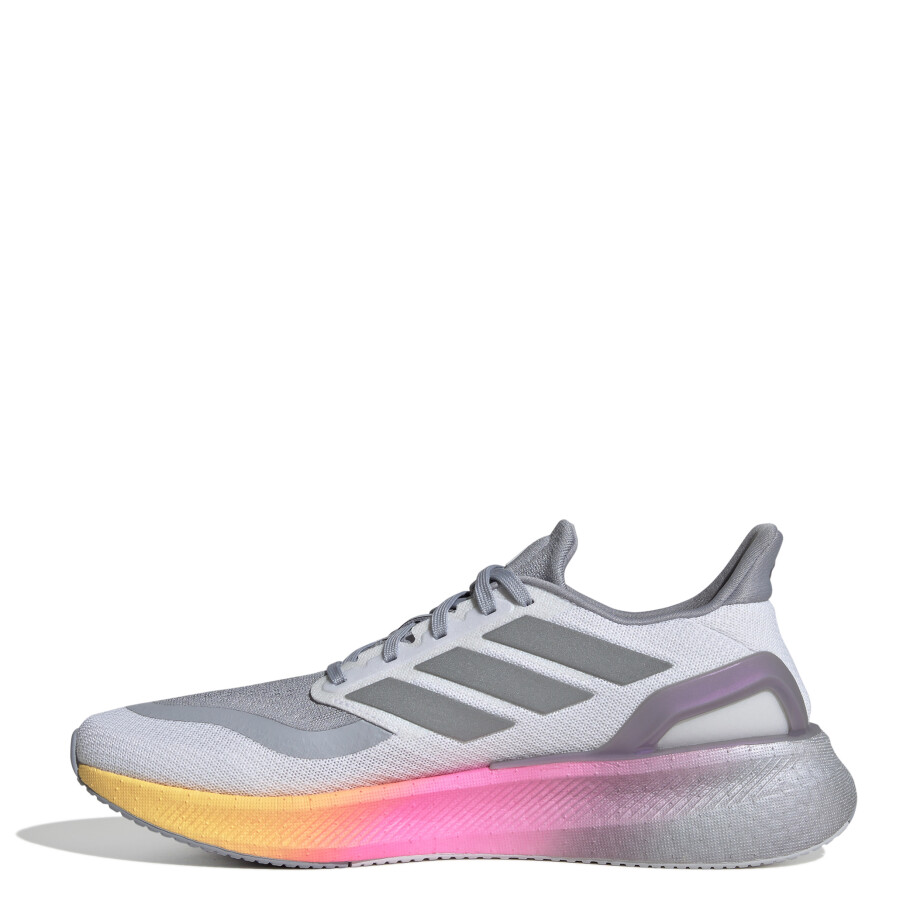Championes Unisex Adidas Pureboost 5 Blanco - Gris - Plateado