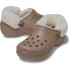 Classic Platform Fuzz Lined Clog W Latte