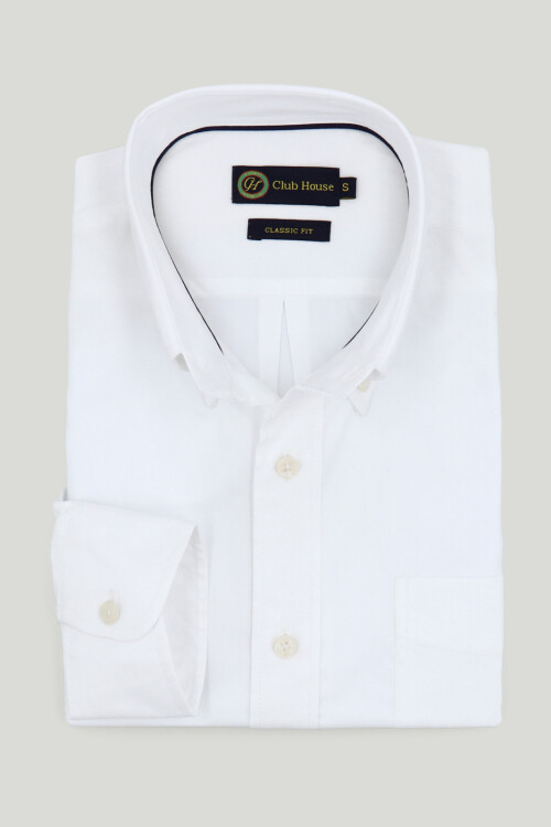 Camisa Oxford Button Down classic fit Blanco