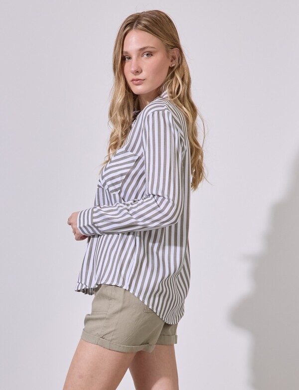 Camisa Lineas OLIVA/MULTI