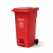 CONTENEDOR DE BASURA CON RUEDAS 240 LITROS Contenedor de Basura con Ruedas 240 Litros Rojo