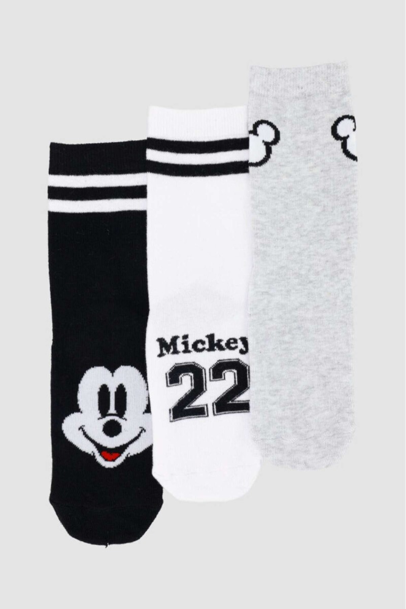 Pack x3 medias algodón infantil media caña mickey - Variante 26 