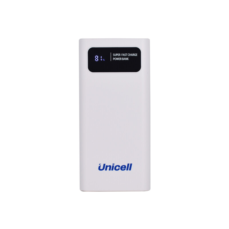 Power Bank LCD Unicell 20.000 mAh color blanco Power Bank Lcd Unicell 20.000 Mah Color Blanco