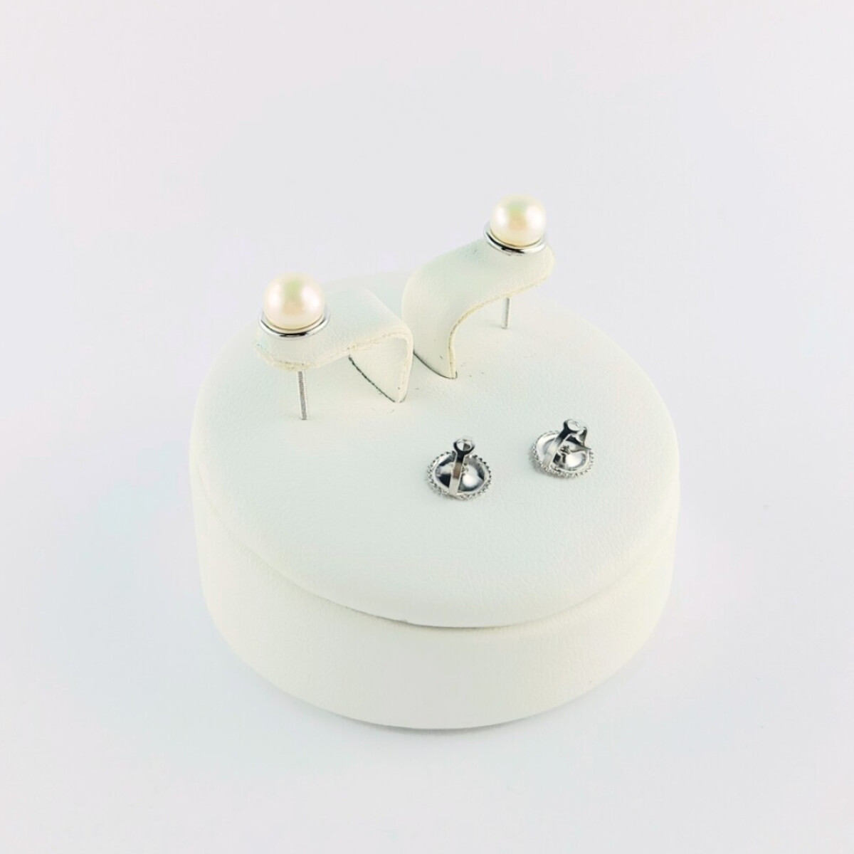 Par de caravanas de Plata 925 6 mm - Perla de Río 