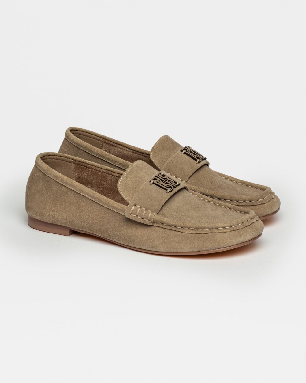 Mocasín Cannes en cuero gamuza Vison