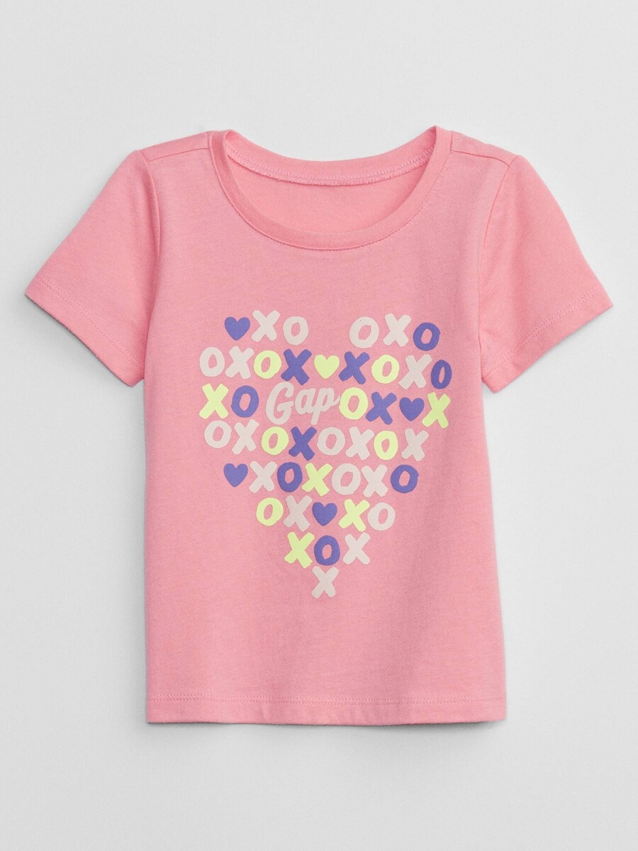 Remera Gràfico Toddler Niña - Coral Frost 
