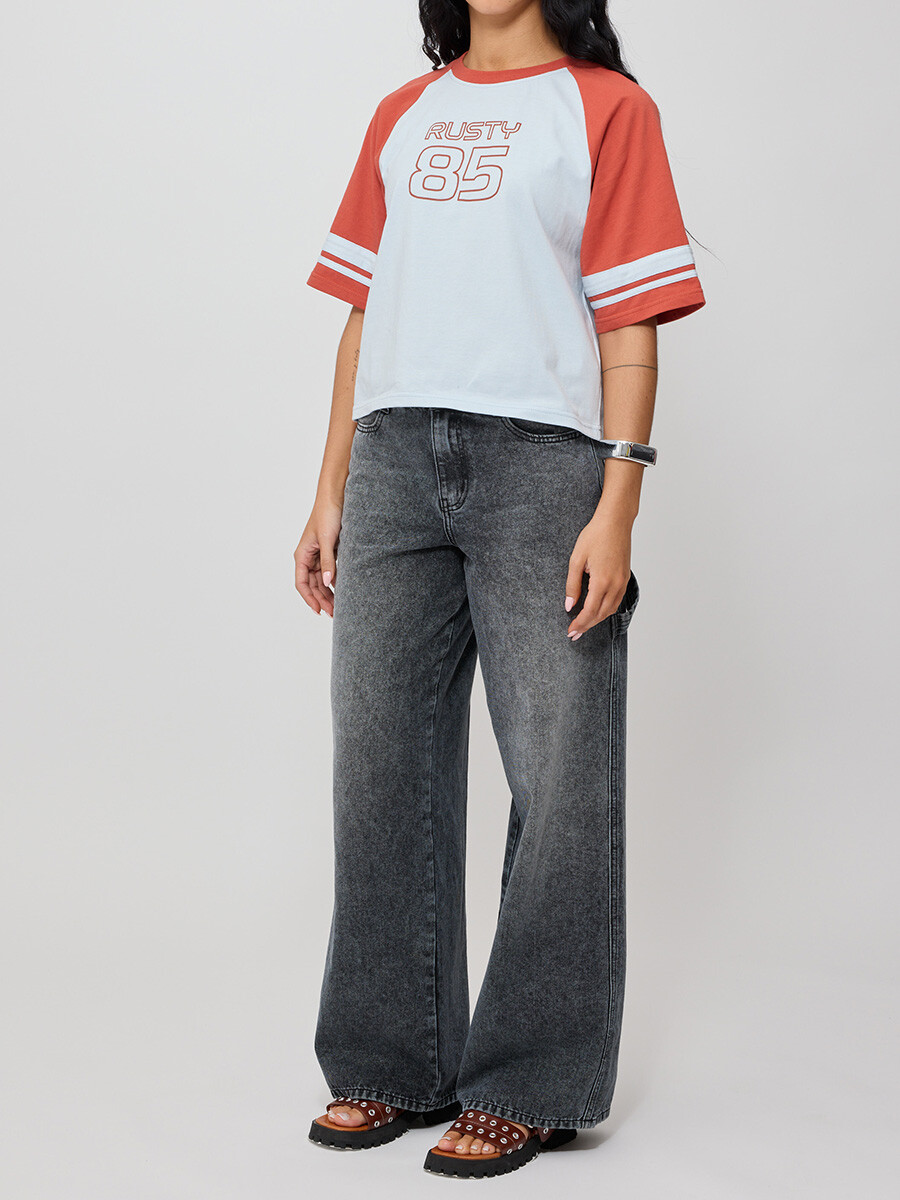 T-SHIRT NAYAN RUSTY - Celeste 