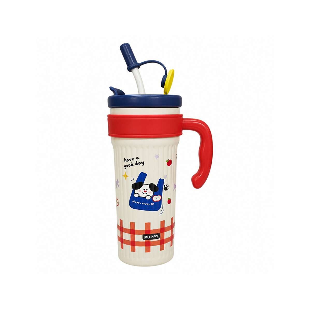 Vaso térmico de acero con sorbito y tapita 750ml - Rojo 