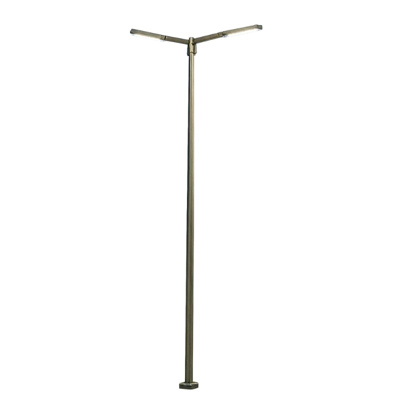 Columna 12mt con dos Brazos Blanca Columna 12mt Con Dos Brazos Gris