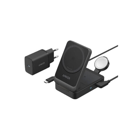 Cargador Inalámbrico Anker MagGo 3 en 1 Plegable Black Cargador Inalámbrico Anker MagGo 3 en 1 Plegable Black