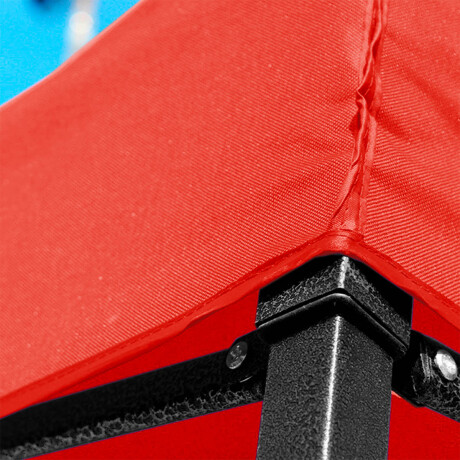 Gazebo 3x3mt Toldo Carpa Uv30 Impermeable Resistente Rojo