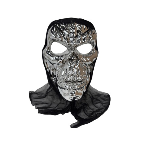 Careta de hallowen rigida cromada 2 colores 23cm Careta De Hallowen Rigida Cromada 2 Colores 23cm