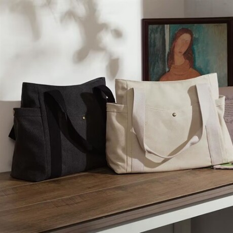 Bolso Tote Bag de tela Mis Petates Beige